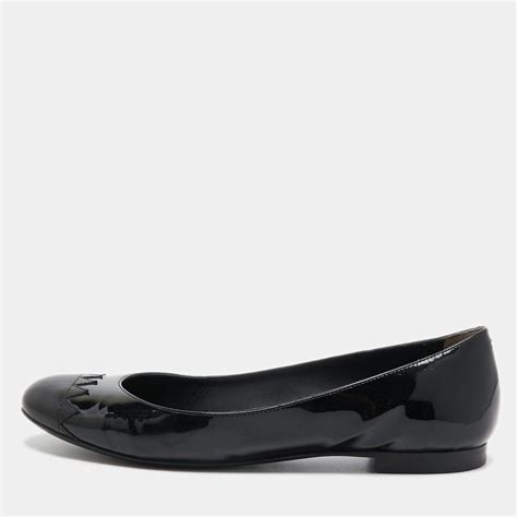 fendi patent ballet flats|Fendi Black Patent Leather Cap Toe Ballet Flats Size 37.5 .